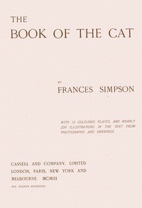 The book of the cat — Frances Simpson cover