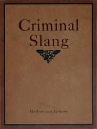 A vocabulary of criminal slang : $b with some examples of common usages — Louis E. Jackson cover