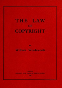 The law of copyright cover