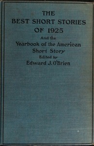 The best short stories of 1925, and the yearbook of the American short story — Anonymous cover