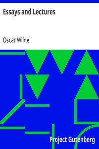 Essays and Lectures — Oscar Wilde cover