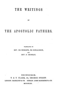 The writings of the Apostolic Fathers — Pope Clement I cover