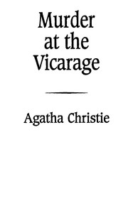 Murder at the vicarage — Agatha Christie cover