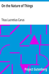 On the Nature of Things — Titus Lucretius Carus cover