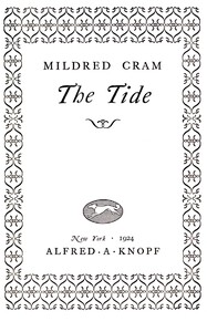 The tide — Mildred Cram cover