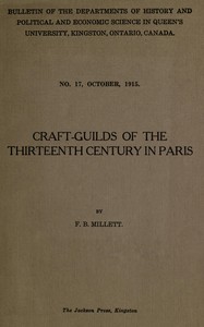 Craft-guilds of the thirteenth century in Paris — Fred B. (Fred Benjamin) Millett cover