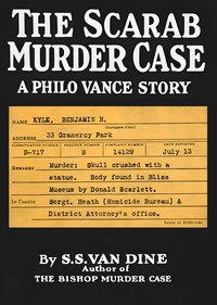 The scarab murder case : $b A Philo Vance story — S. S. Van Dine cover