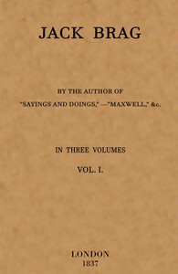 Jack Brag, vol. 1 (of 3) — Theodore Edward Hook cover