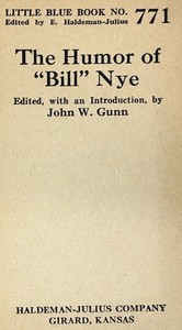The humor of "Bill" Nye — Bill Nye cover
