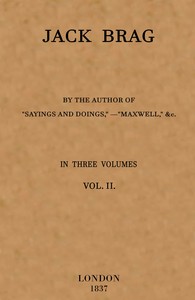 Jack Brag, vol. 2 (of 3) — Theodore Edward Hook cover