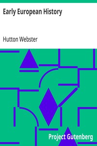 Early European History — Hutton Webster cover