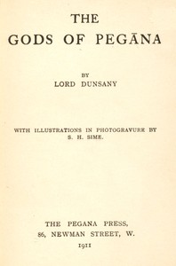 The Gods of Pegana — Lord Dunsany cover
