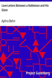 Love-Letters Between a Nobleman and His Sister — Aphra Behn cover