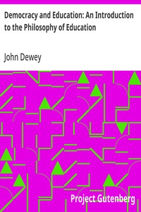 Democracy and Education: An Introduction to the Philosophy of Education — John Dewey cover
