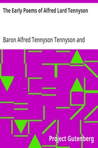 The Early Poems of Alfred Lord Tennyson — Alfred Tennyson, Baron Tennyson cover