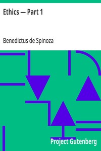 Ethics — Part 1 — Benedictus de Spinoza cover