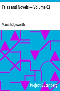 Tales and Novels — Volume 03: Belinda — Maria Edgeworth cover