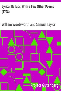 Lyrical Ballads, With a Few Other Poems (1798) — Samuel Taylor Coleridge cover