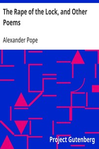 The Rape of the Lock, and Other Poems — Alexander Pope cover
